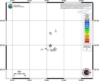 Mappa EMS - territori località