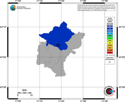 Mappa EMS - territori comuni