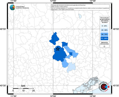 Mappa territorio comunale con almeno 3 questionari