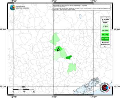 Mappa territorio comunale con almeno 3 questionari