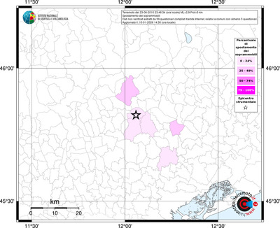 Mappa territorio comunale con almeno 3 questionari