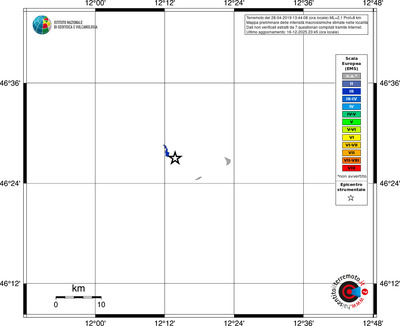 Mappa EMS - territori località