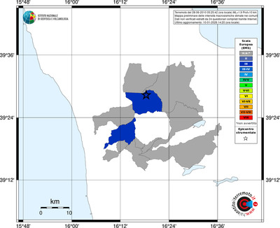 Mappa EMS - territori comuni