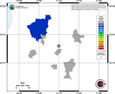 Mappa EMS - territori comuni