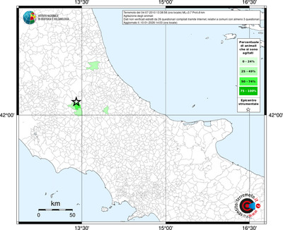 Mappa territorio comunale con almeno 3 questionari