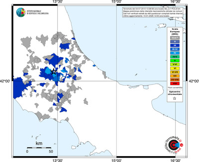 Mappa EMS - territori comuni