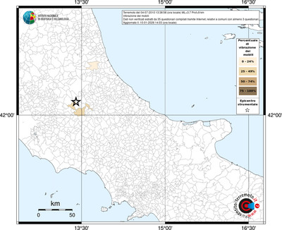 Mappa territorio comunale con almeno 3 questionari