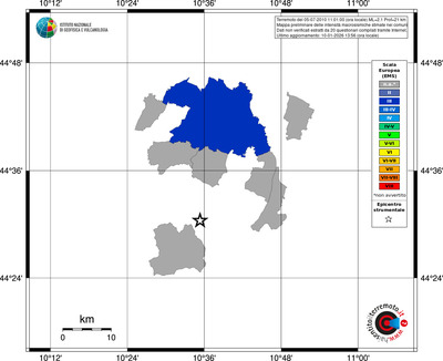 Mappa EMS - territori comuni