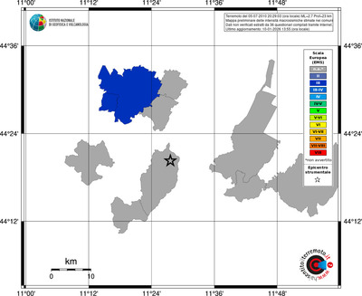 Mappa EMS - territori comuni