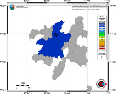 Mappa EMS - territori comuni