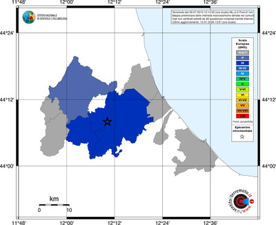 Mappa EMS - territori comuni