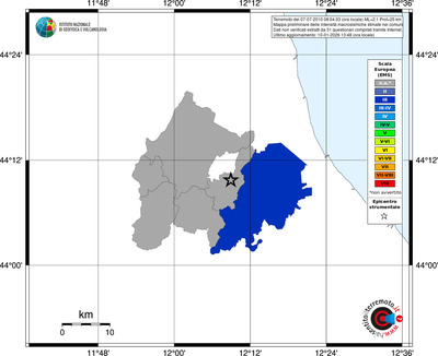 Mappa EMS - territori comuni