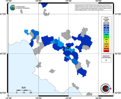 Mappa EMS - territori comuni
