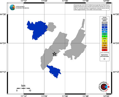 Mappa EMS - territori comuni