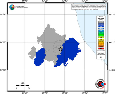 Mappa EMS - territori comuni