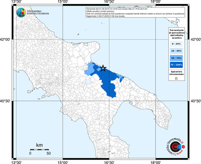 Mappa territorio comunale con almeno 3 questionari