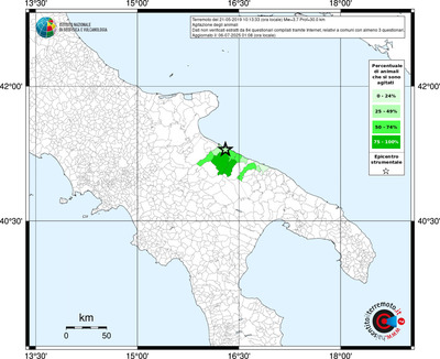 Mappa territorio comunale con almeno 3 questionari