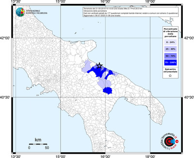 Mappa territorio comunale con almeno 3 questionari