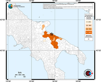 Mappa territorio comunale con almeno 3 questionari