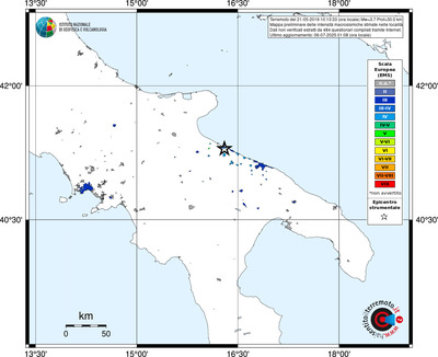 Mappa EMS - territori delle località