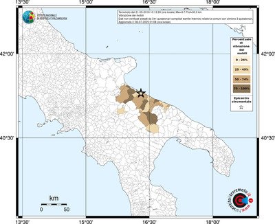 Mappa territorio comunale con almeno 3 questionari
