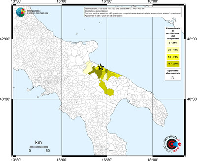 Mappa territorio comunale con almeno 3 questionari