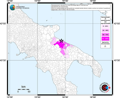 Mappa territorio comunale con almeno 3 questionari