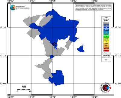 Mappa EMS - territori comuni