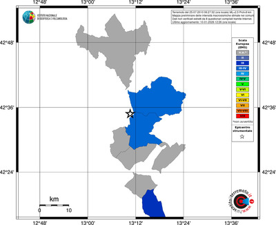 Mappa EMS - territori comuni