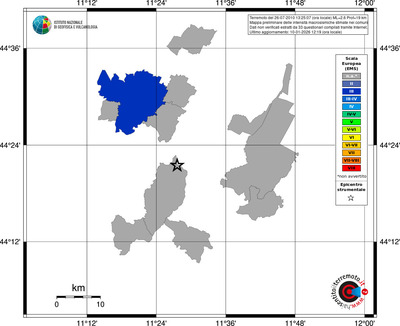 Mappa EMS - territori comuni