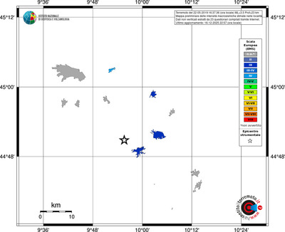 Mappa EMS - territori località