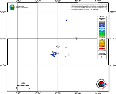 Mappa EMS - territori località