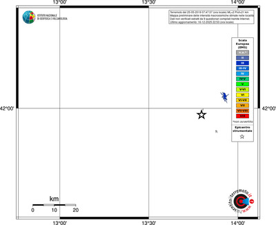 Mappa EMS - territori località