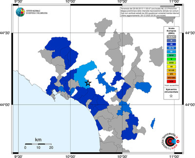 Mappa EMS - territori comuni