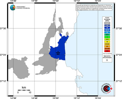 Mappa EMS - territori comuni