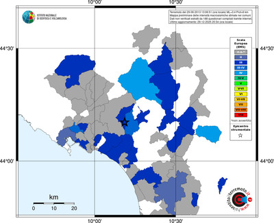 Mappa EMS - territori comuni