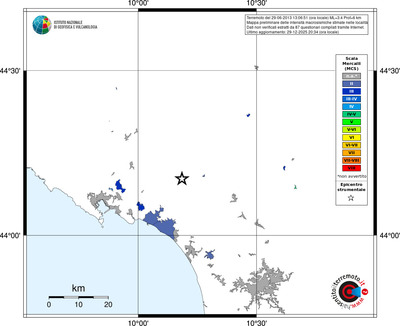 Mappa MCS - territori località