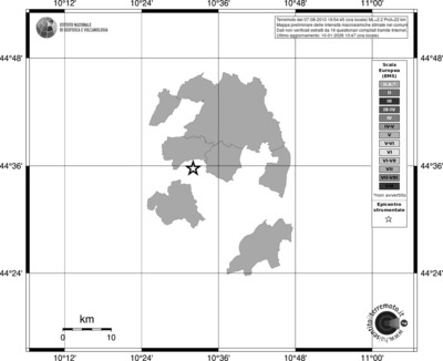 Mappa EMS - territori comuni