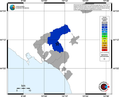Mappa EMS - territori comuni