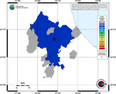 Mappa EMS - territori comuni