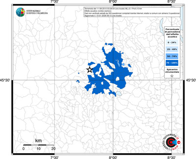 Mappa territorio comunale con almeno 3 questionari