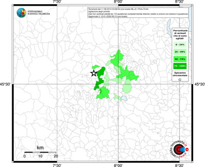 Mappa territorio comunale con almeno 3 questionari