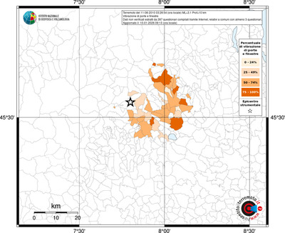Mappa territorio comunale con almeno 3 questionari