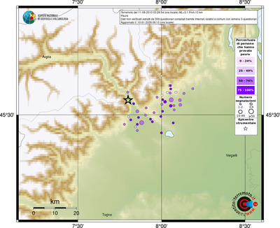 Mappa comuni con almeno 3 questionari