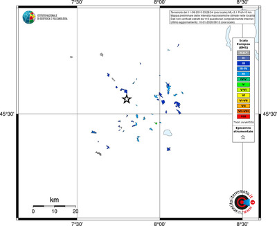 Mappa EMS - territori località