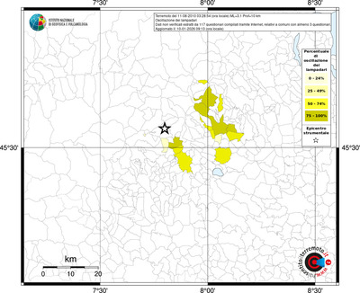 Mappa territorio comunale con almeno 3 questionari