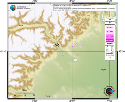 Mappa comuni con almeno 3 questionari