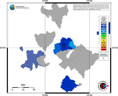 Mappa EMS - territori comuni