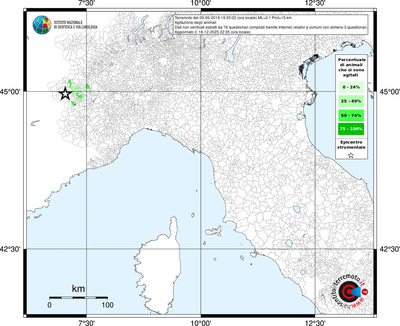 Mappa territorio comunale con almeno 3 questionari
