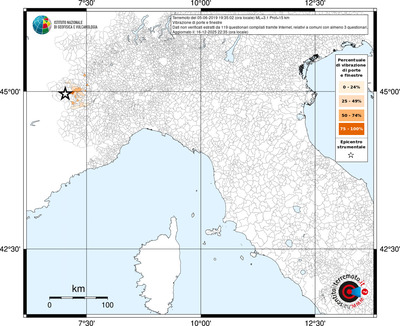 Mappa territorio comunale con almeno 3 questionari